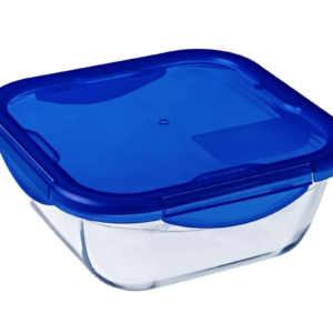 Pyrex Cook & Go Glass Square Dish W/ Lid 1.9L