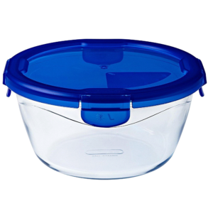 Pyrex Cook & Go Glass round dish with lid 1,6Liter