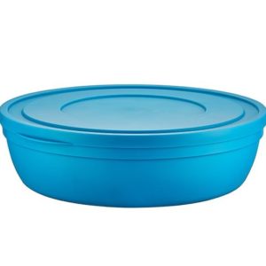 Sandy Flat Bowl With Lid 4liter