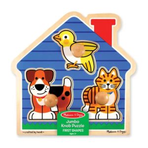 Melissa & Doug House Pets Jumbo Knob Puzzle 3 pieces