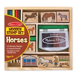 Melissa & Doug Wooden Stamp Set Horses