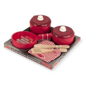 Melissa & Doug Play Kitchen Accessory Set Pot & Pans  