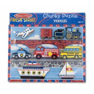 Melissa & Doug Vehicles Chunky Puzzle 9pieces