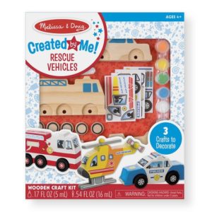 Melissa & Doug Decorate Your Own Wooden Rescue Vehicles Set