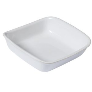Pyrex Supreme Pure white Square Roaster Ceramic 24cm