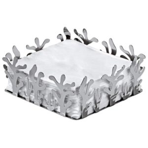 Alessi Ho Mediterraneo Paper Napkin Holder, Silver