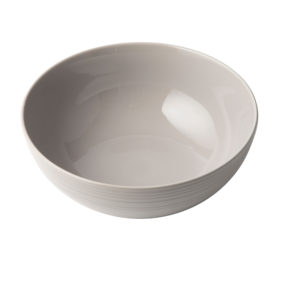 Jenna Clifford Embossed Lines Light Grey Salad Bowl 25cm