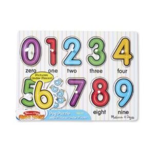Melissa & Doug See-Inside Numbers Peg Puzzle 10pieces