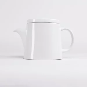 JAN Flat Stackable Tea Pot White