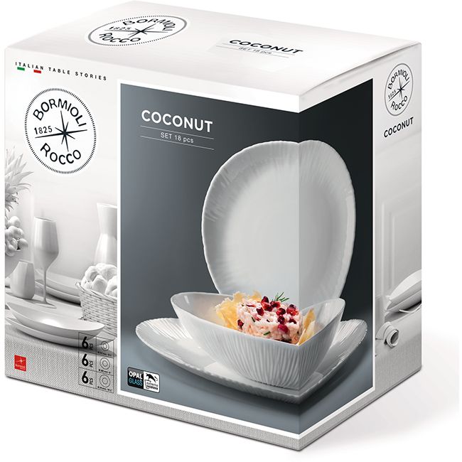 Bormioli Rocco Coconut Tavola Dinner Set, 18pc - Image 3