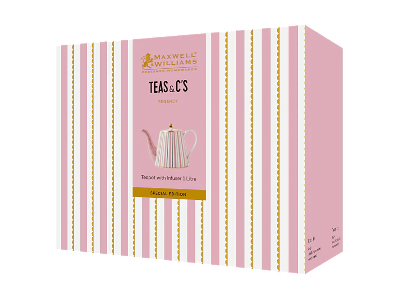 Maxwell & Williams Teas & C's Regency Teapot With Infuser Pink, 1 Litre - Image 3