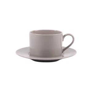 Omada Maxim Cup & Saucer, Light Grey