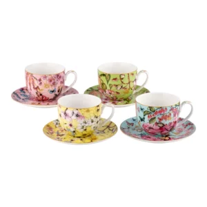 Maxwell & Williams Enchantment Cups & Saucers, Set of 4