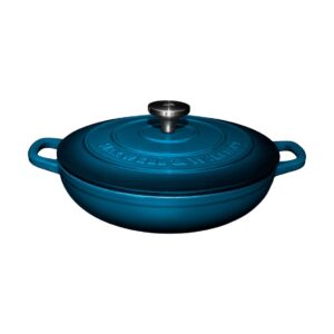 Maxwell&WilliamsCastIronRoundShallowCasserole27cmMidnightblue