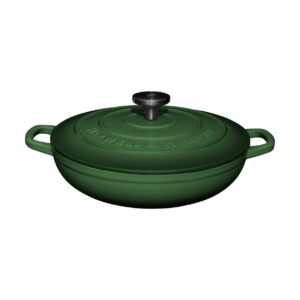 Maxwell&WilliamsCastIronRoundShallowCasserole27cmracinggreen