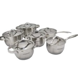 stainless steel pot set 12pc