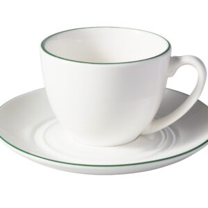 Maxwell & Williams White Basics Edge Coupe Demi Cup & Saucer 90Ml